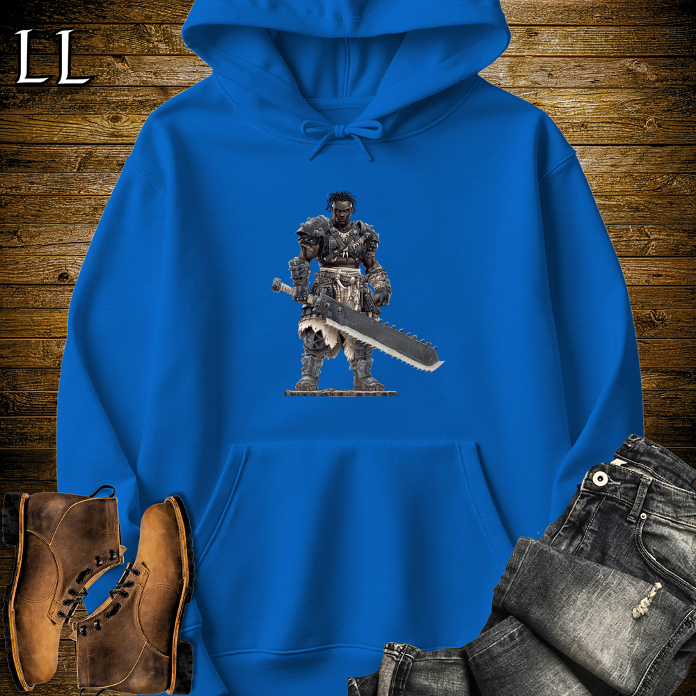Afrian Gladiator Barbarian Hooded Sweatshirt - Royal