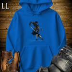 African Blue Mask Assassin Hooded Sweatshirt Royal | African Warrior Hoodie