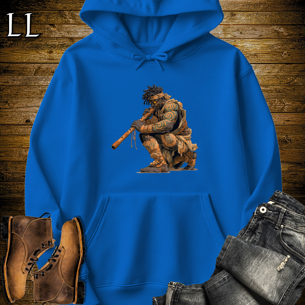 African Blow Dart Warrior Hooded Sweatshirt - Royal