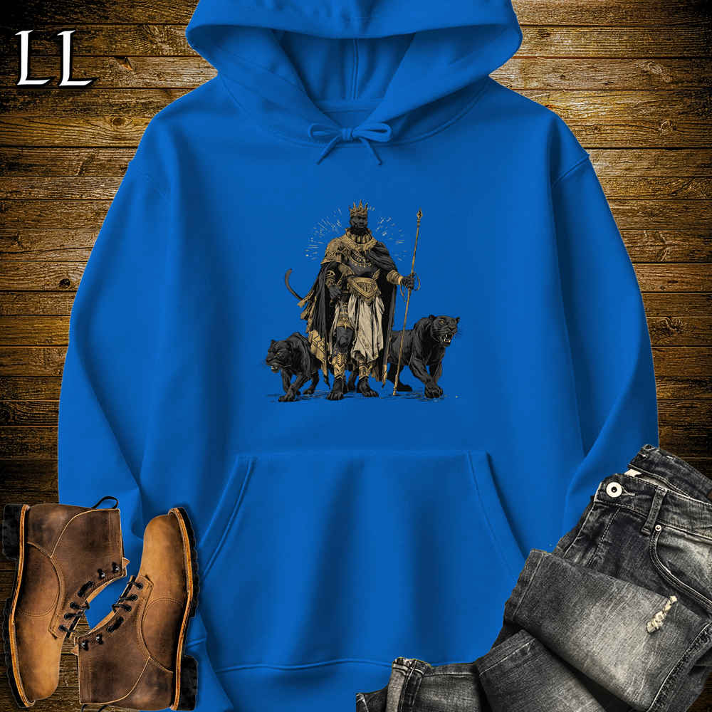 African Black Panther King Hooded Sweatshirt - Royal