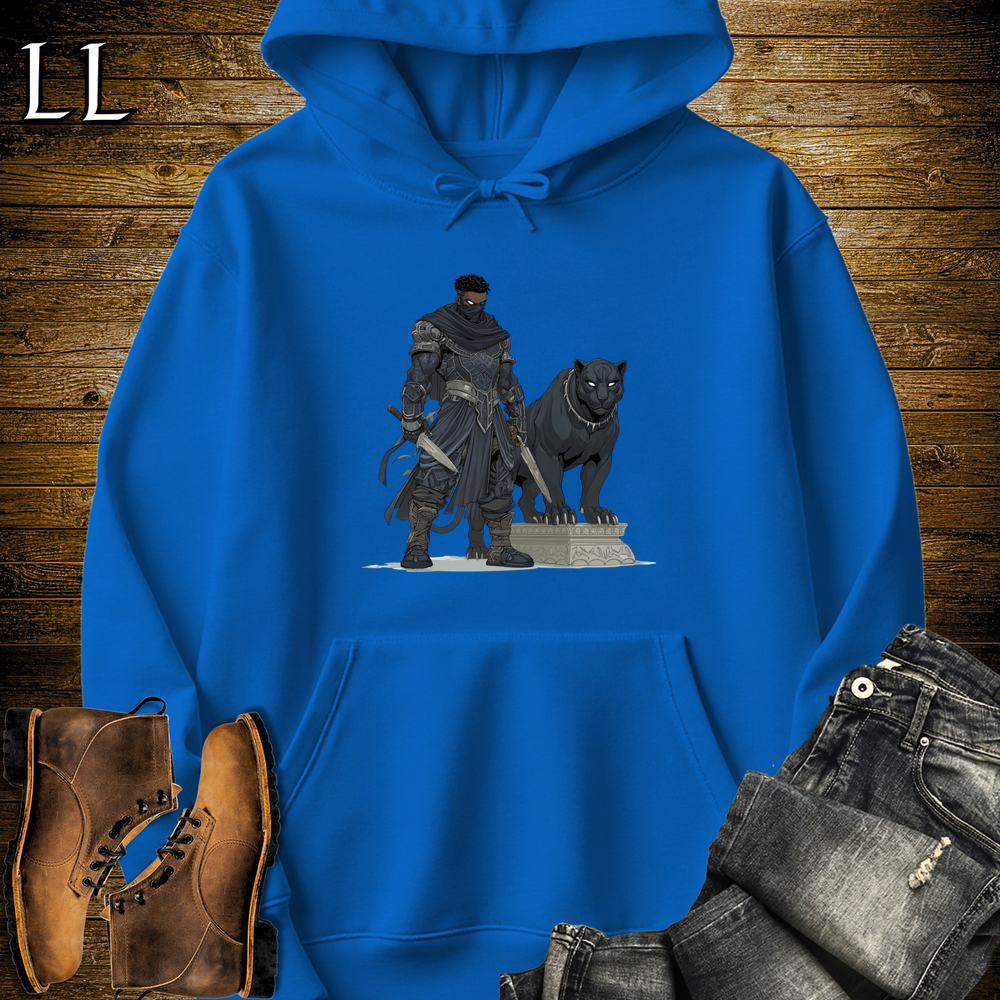 African Black Panther Assassin Hooded Sweatshirt Royal | African Warrior Hoodie