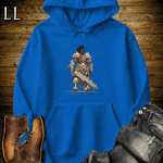 African Bone Barbarian Hooded Sweatshirt Royal | African Warrior Hoodie
