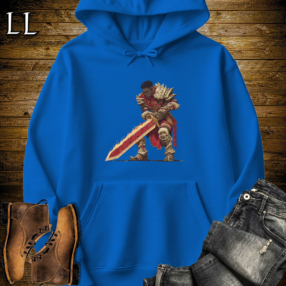African Flamesword King Hooded Sweatshirt Royal | Flamesword King