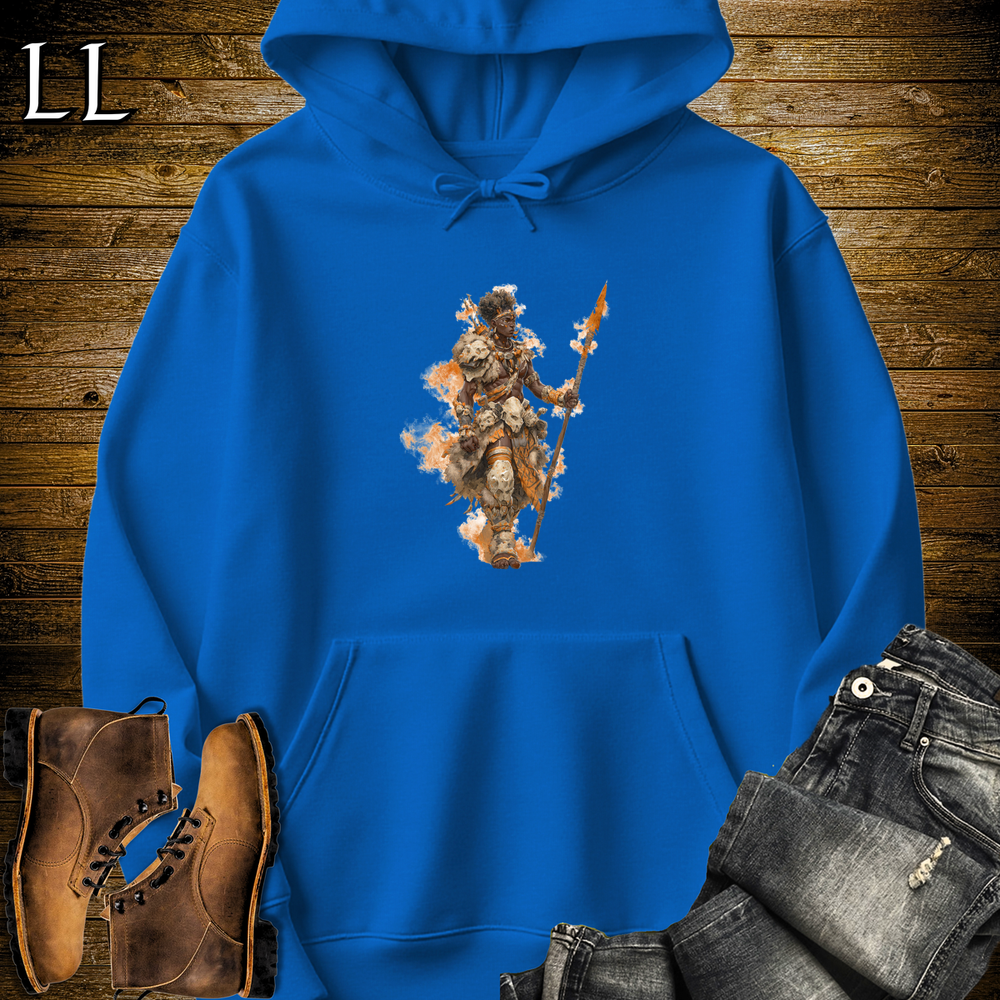 African Flame Spear Hooded Sweatshirt - Royal