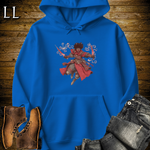 African Flame Assassin Hooded Sweatshirt Royal | African Warrior Hoodie