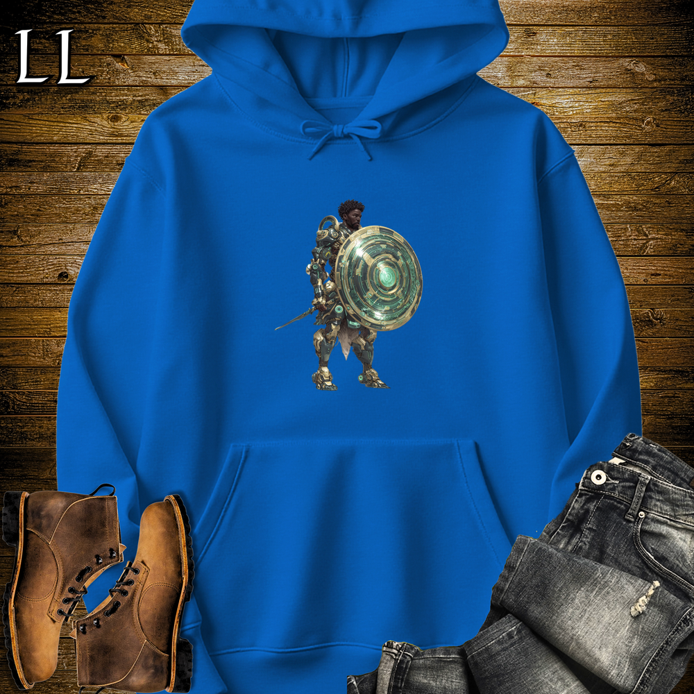 African Emerald Shield Warrior Hooded Sweatshirt - Royal