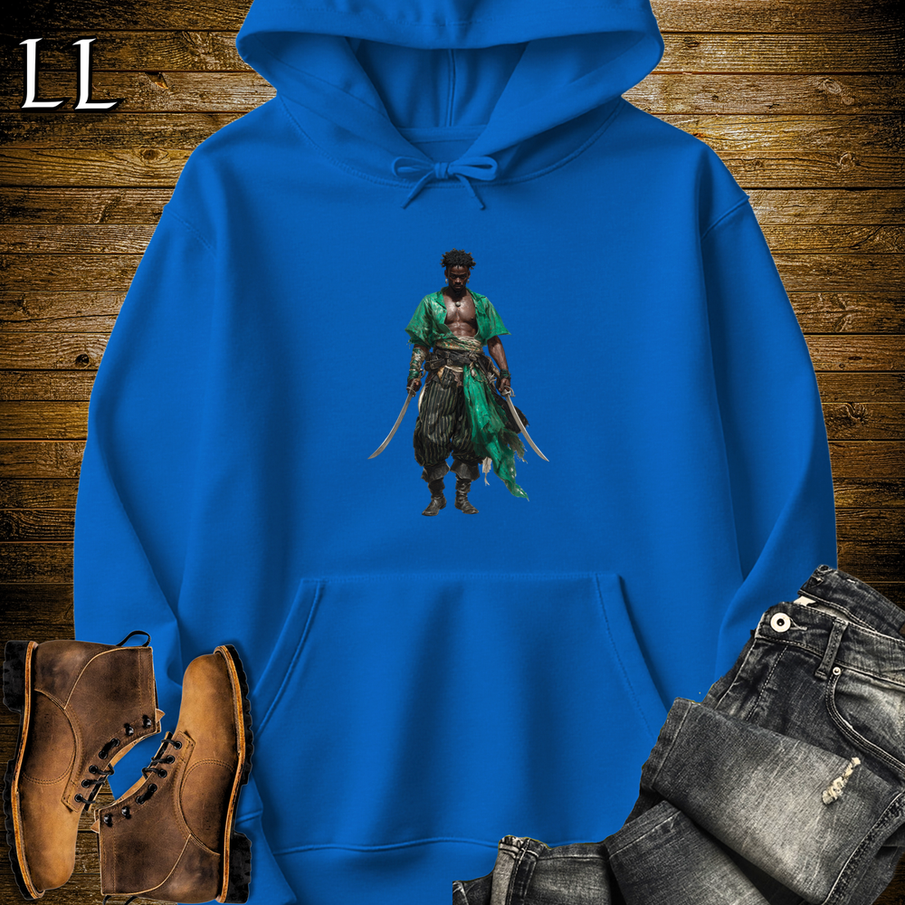 African Emerald Pirate Hooded Sweatshirt Royal | Pirate Warrior