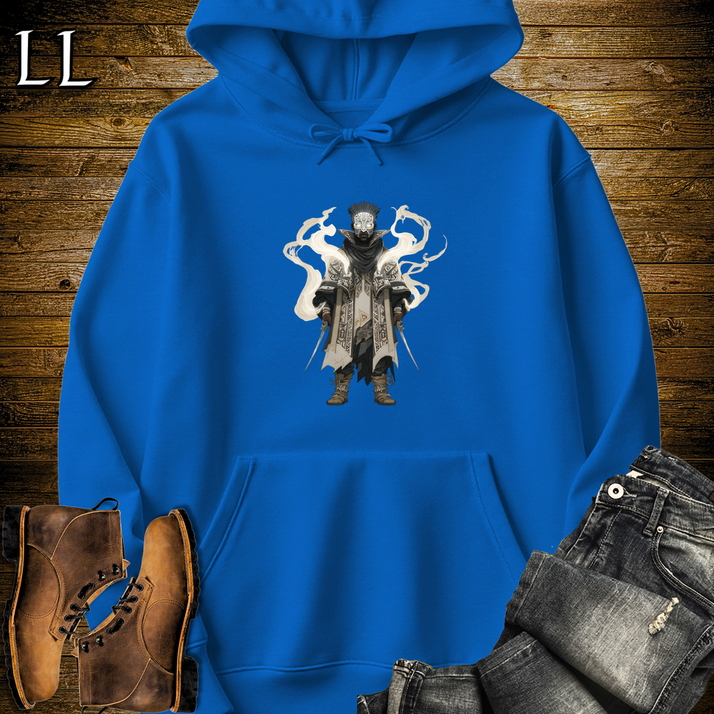 African Spirit Mask Assassin Hooded Sweatshirt Royal | African Warrior Hoodie