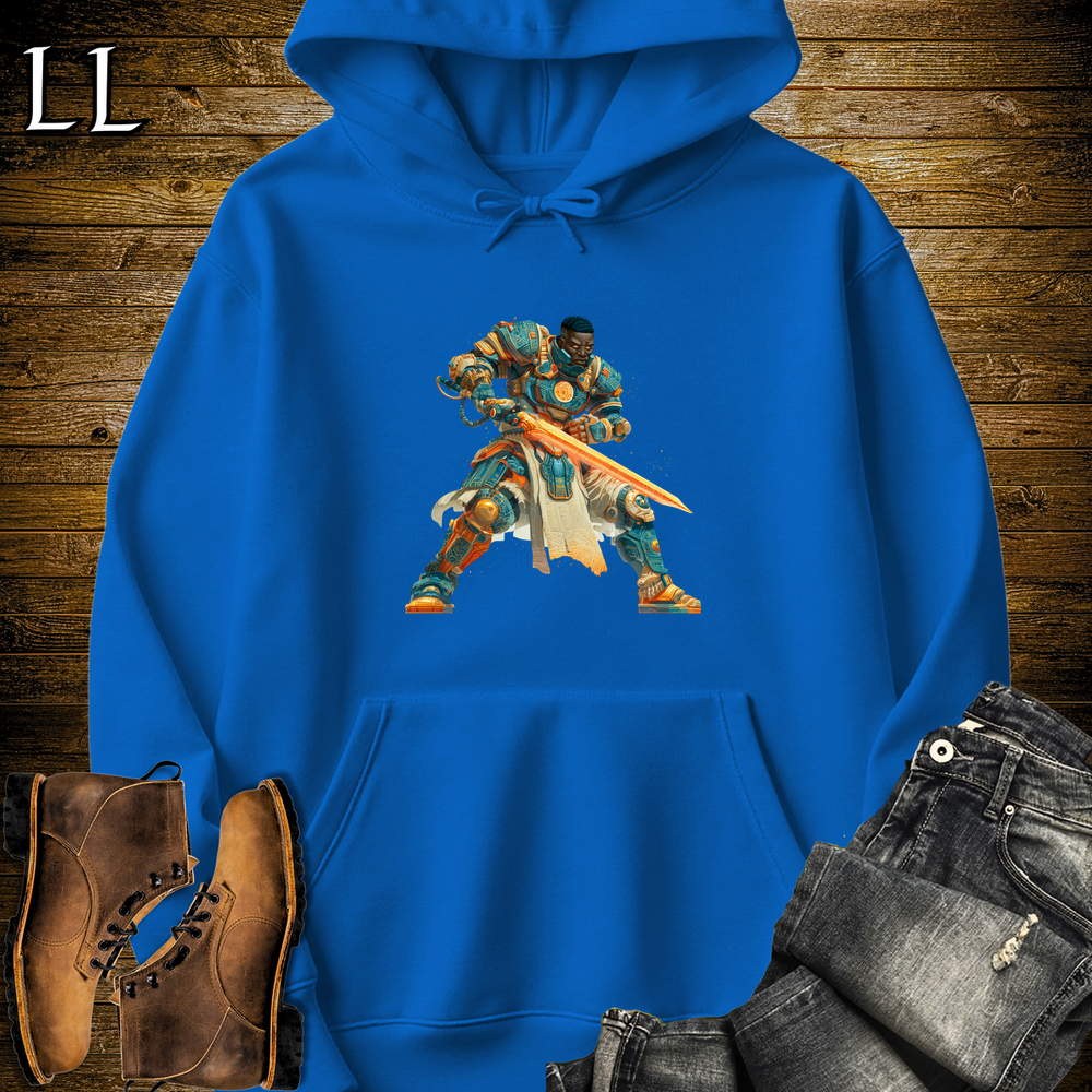 African Space Warrior Hooded Sweatshirt - Royal