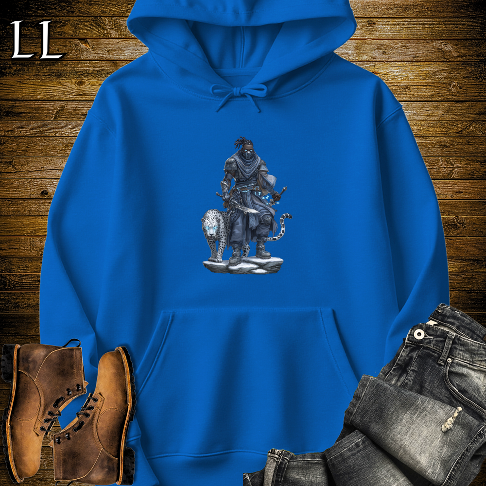 African Snow Leopard Assassin Hooded Sweatshirt - Royal