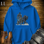 African Runic Black Panther Assassin Hooded Sweatshirt Royal | African Warrior Hoodie