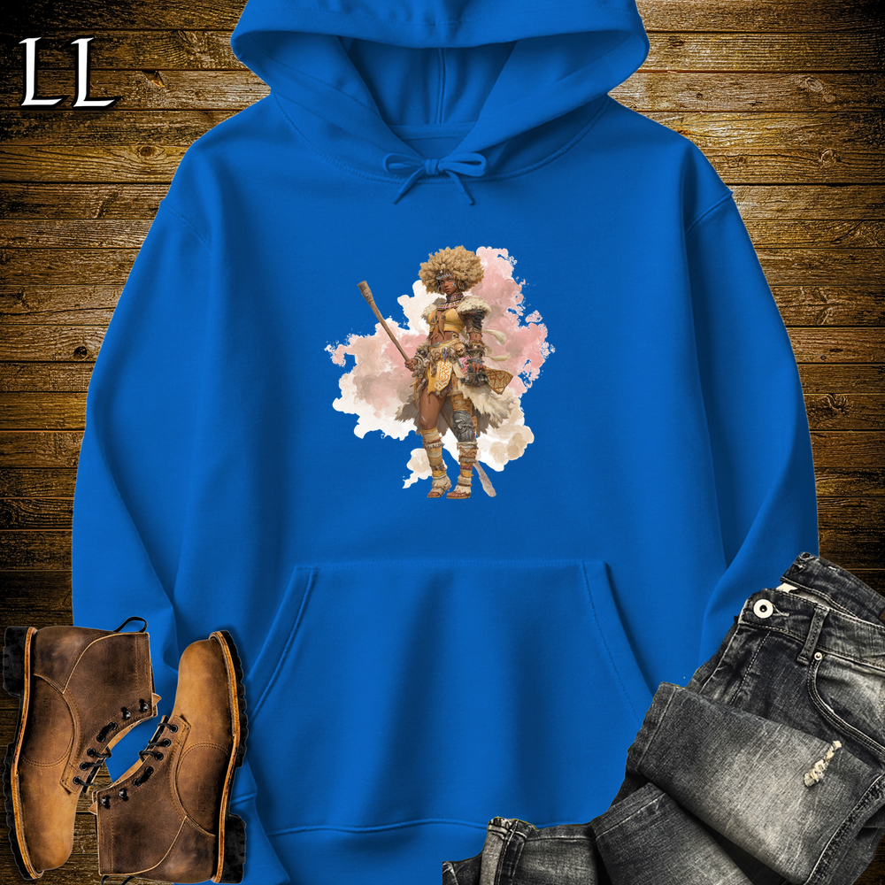 African Tribal Queen Hooded Sweatshirt Royal | Warrior Queen