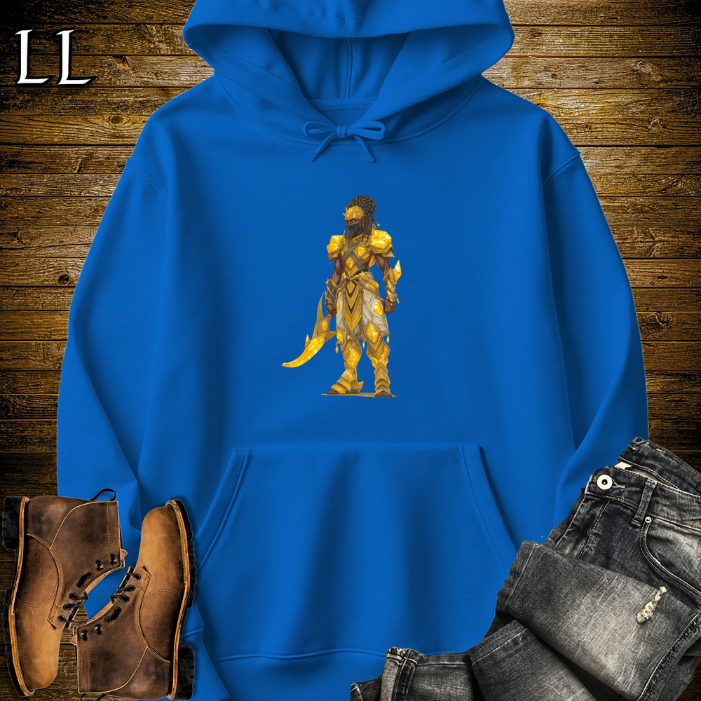 African Yellow Sapphire Warrior Hooded Sweatshirt - Royal