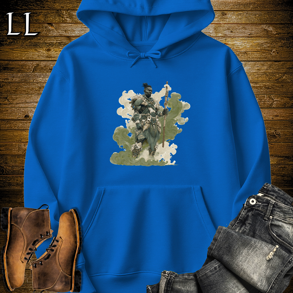 African Warrior Green Hooded Sweatshirt - Royal