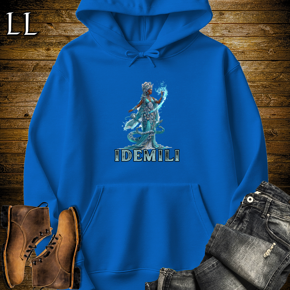 Idemili African Goddess Hooded Sweatshirt Royal Blue | Water Goddess Power Hoodie