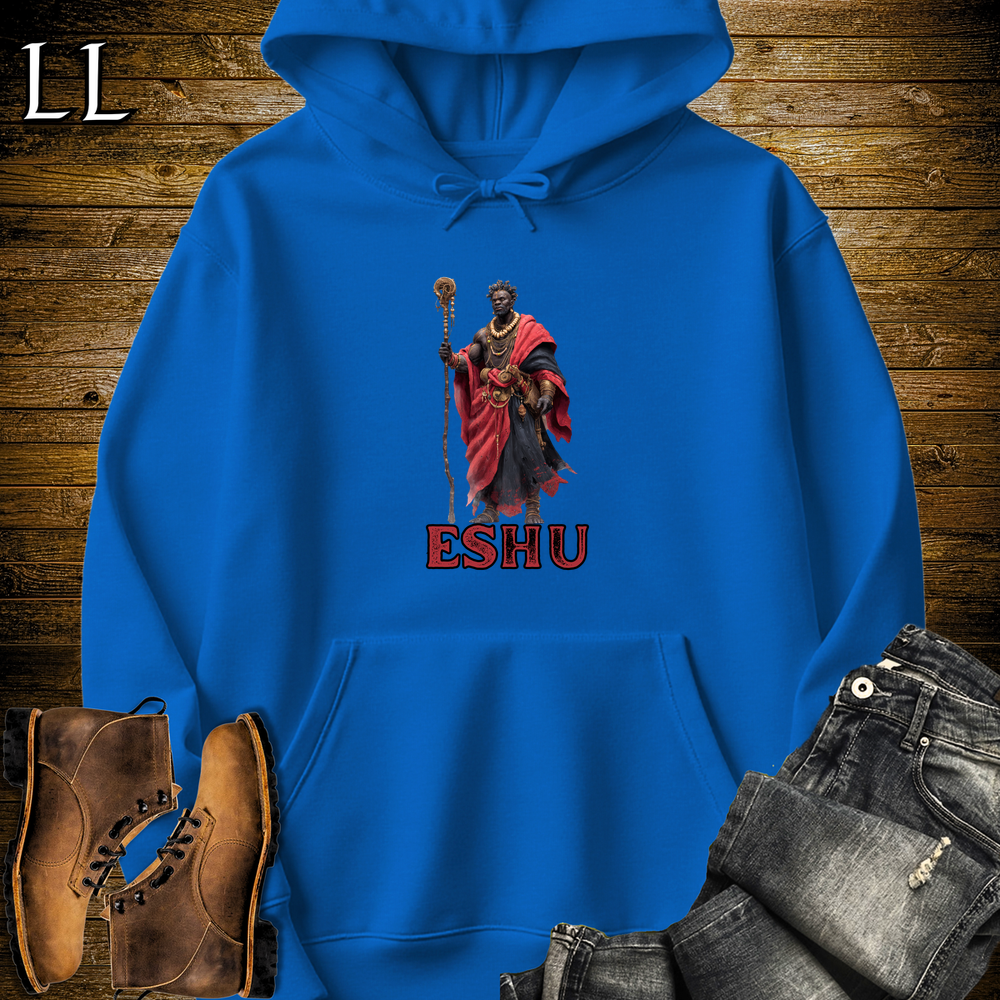 Eshu African God Hooded Sweatshirt Royal Blue | Crossroads Spiritual Hoodie
