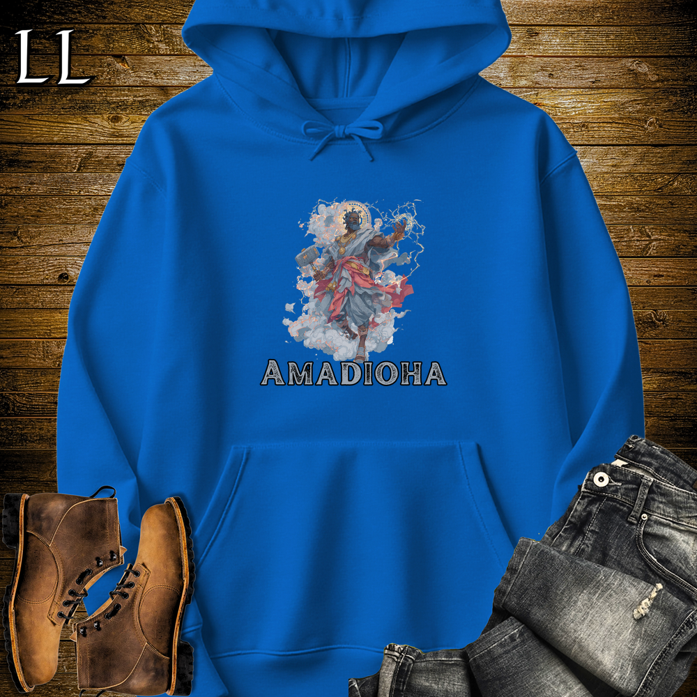 Amadioha African God Hooded Sweatshirt - Royal