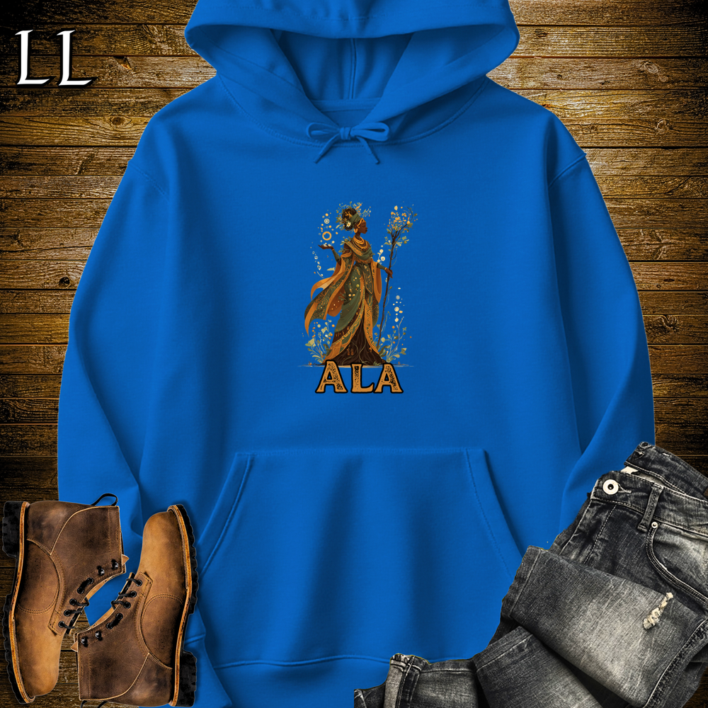 Ala African Goddess Hooded Sweatshirt - Royal