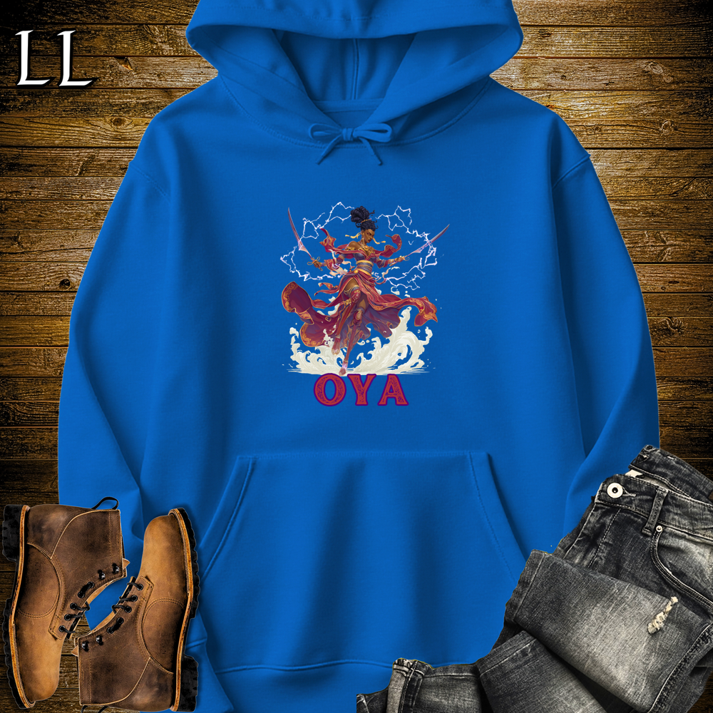 Oya African Goddess Hooded Sweatshirt - Royal