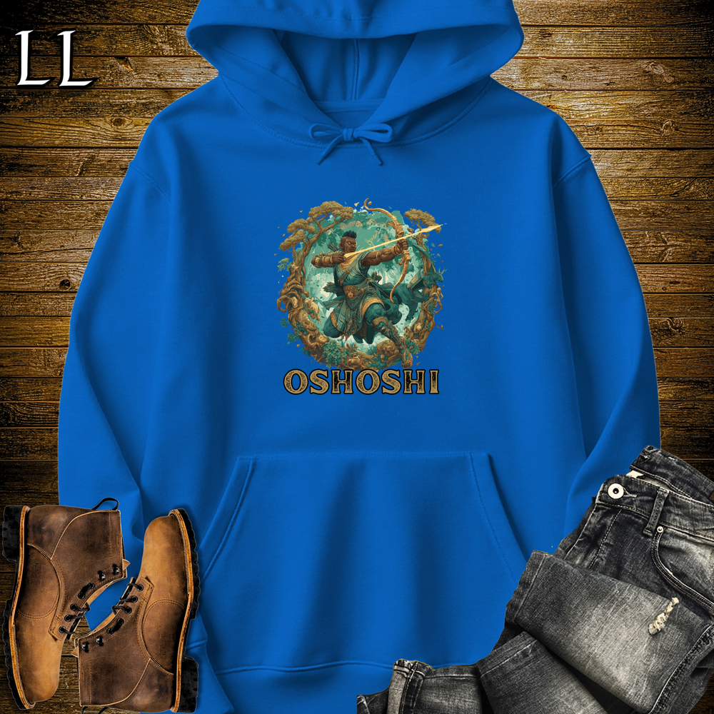 Oshoshi African God Hooded Sweatshirt Royal | African Orisha God Sweatshirt