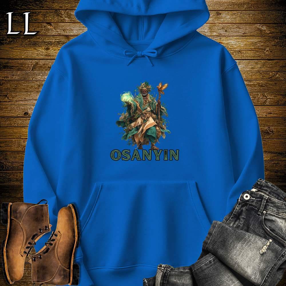 Osanyin African God Hooded Sweatshirt Royal | African God Orisha Sweatshirt