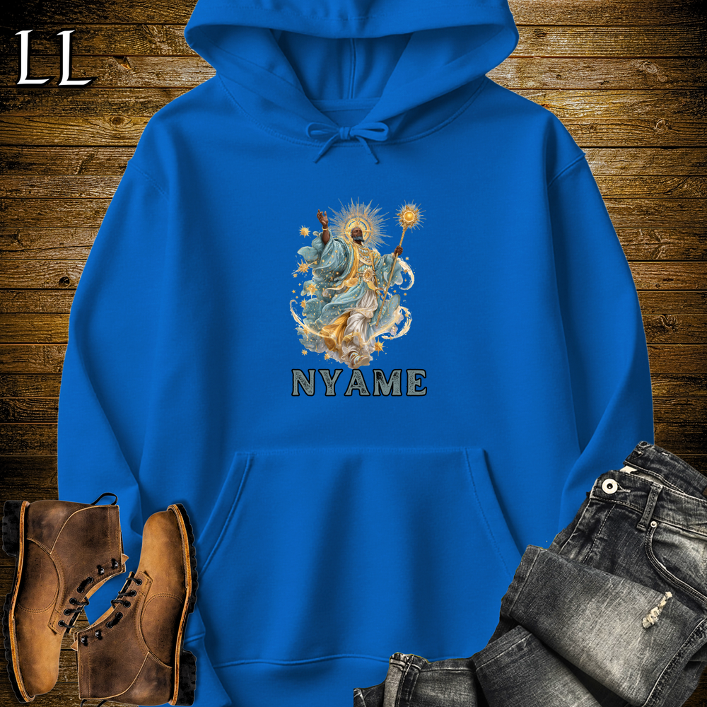 Nyame African God Hooded Sweatshirt - Royal