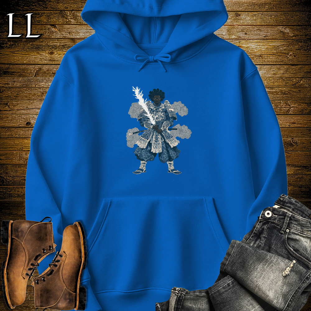 African Lightning Sword Samurai Hooded Sweatshirt - Royal