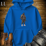 African Street Bodybuilder Samurai Hooded Sweatshirt - Royal