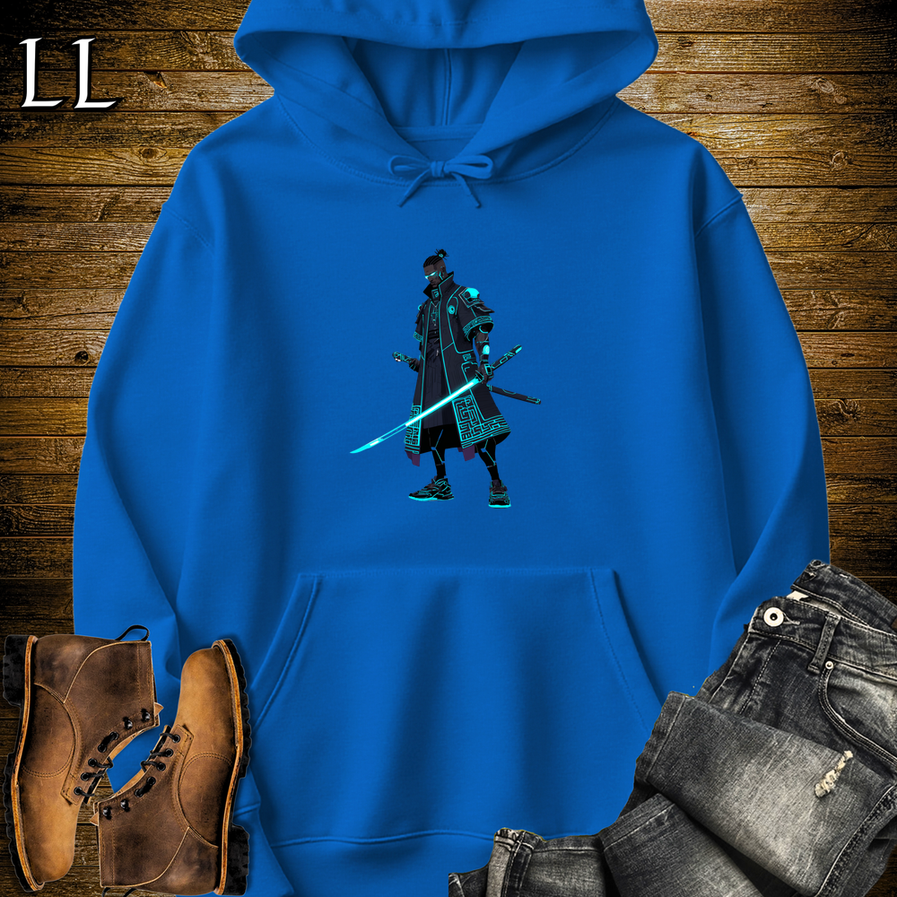 African Ai Samurai Hooded Sweatshirt - Royal
