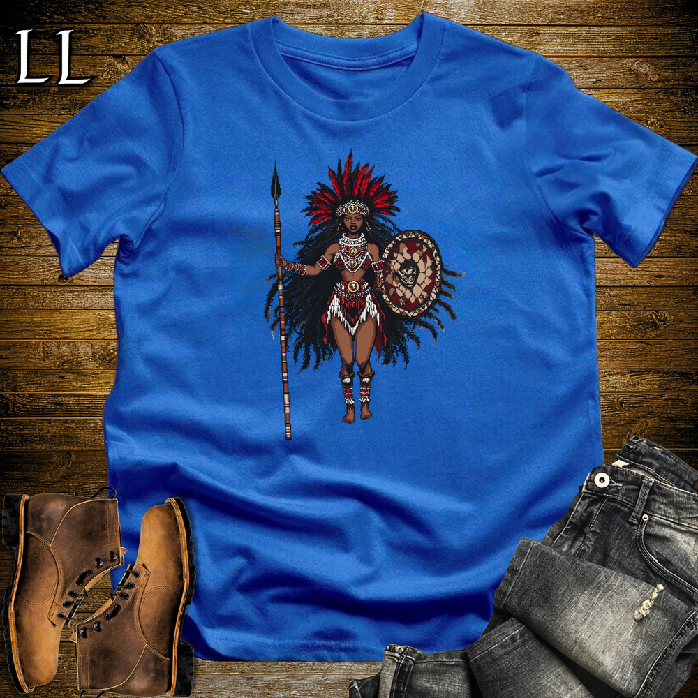 African 16 Bit Zulu Spear Queen Royal | Zulu Queen Tee