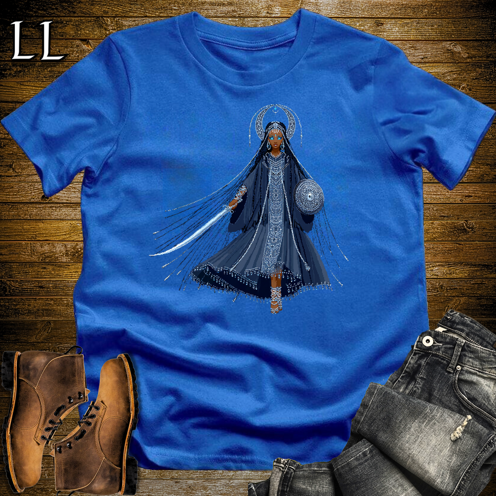 African 16 Bit Moon Queen Royal Blue | African Queen Tee