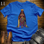 African 16 Bit Golden Sword Queen Royal Blue | African Queen Tee