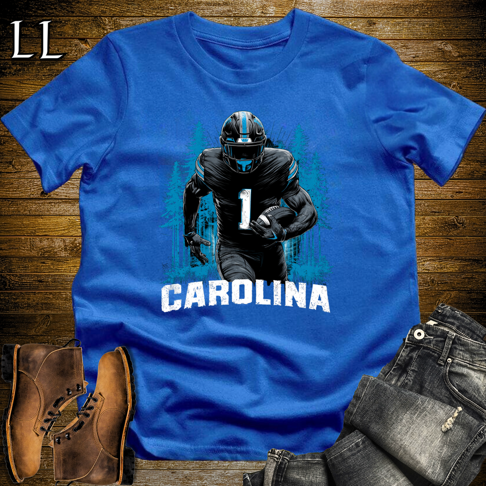 Carolina Football Number 1 T Shirt - Royal