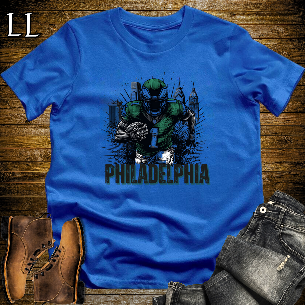 Eagles Football Shirt Royal Blue | Philadelphia Fan Tee