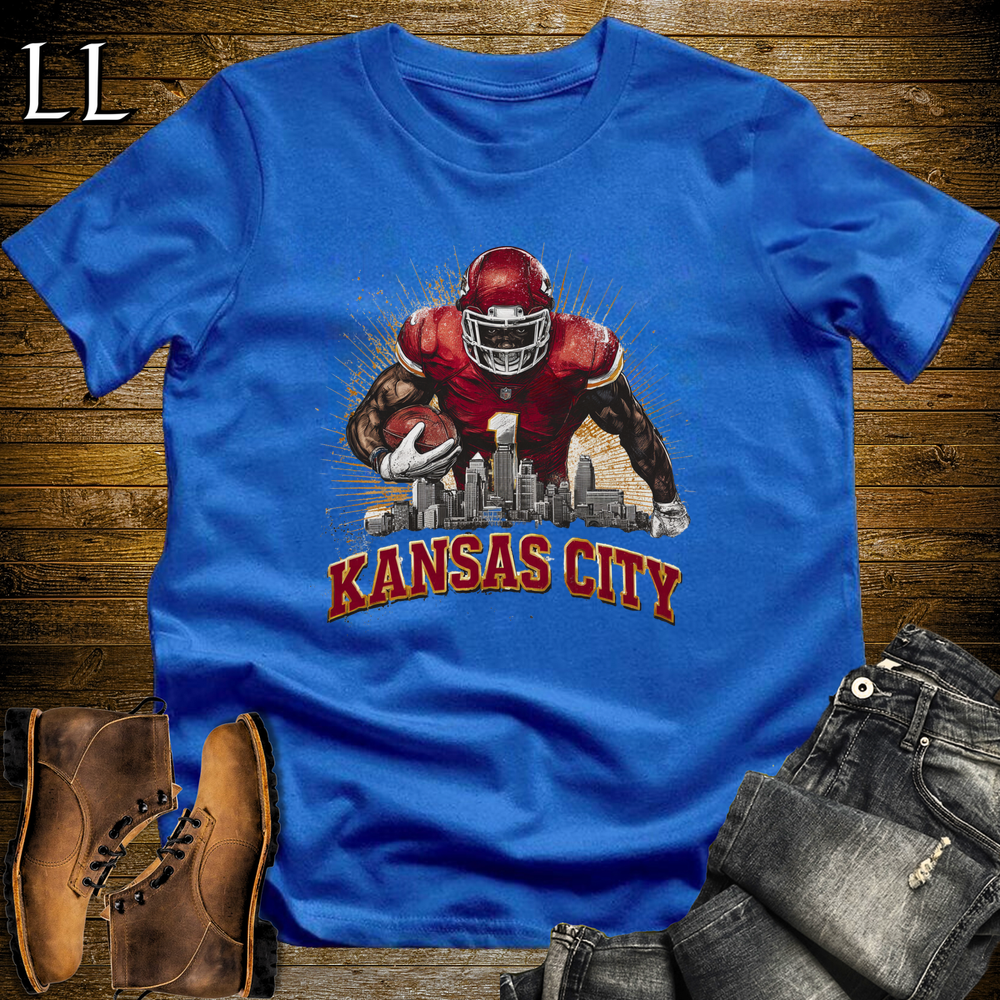 Chiefs Football Shirt Royal Blue | Kansas City Fan Tee