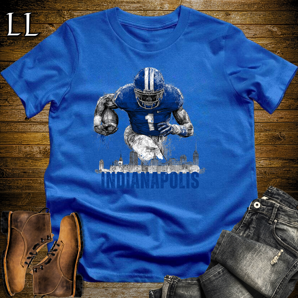 Colts Football Shirt Royal Blue | Indianapolis Fan Tee