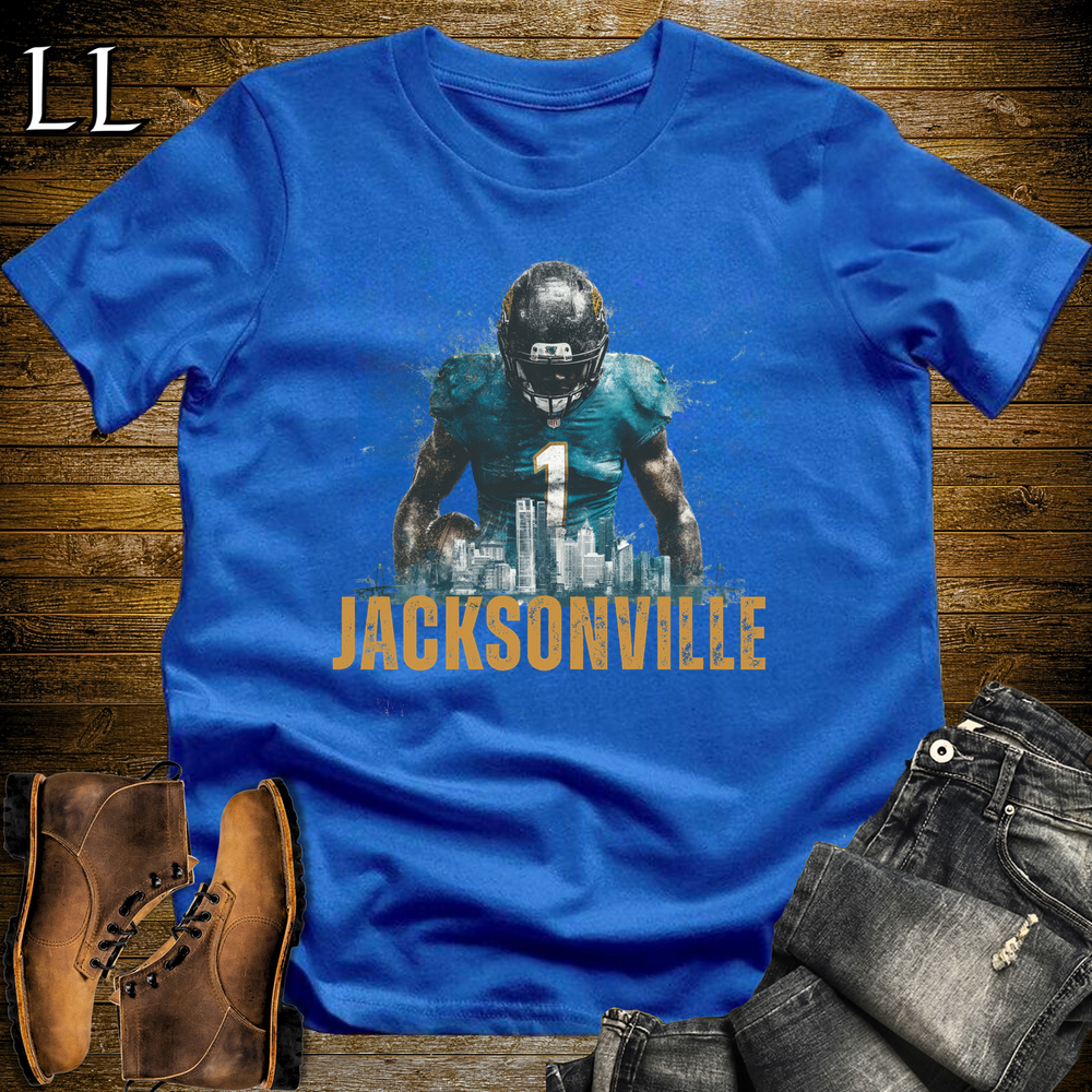 Jacksonville Football Number 1 T Shirt - Royal