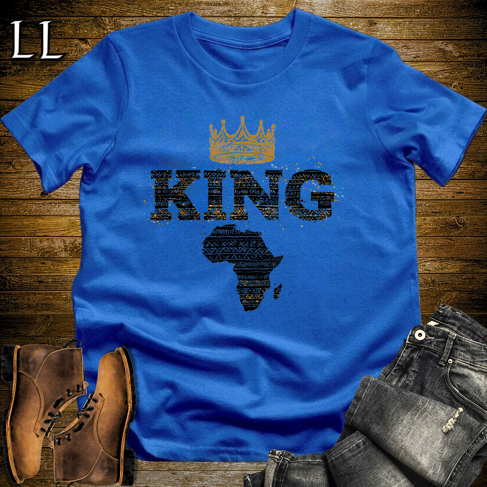 King Africa Softstyle T Shirt Royal Blue | African King Pride Tee