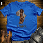 Made In Africa Woman Softstyle T Shirt Royal Blue | African Woman Tee