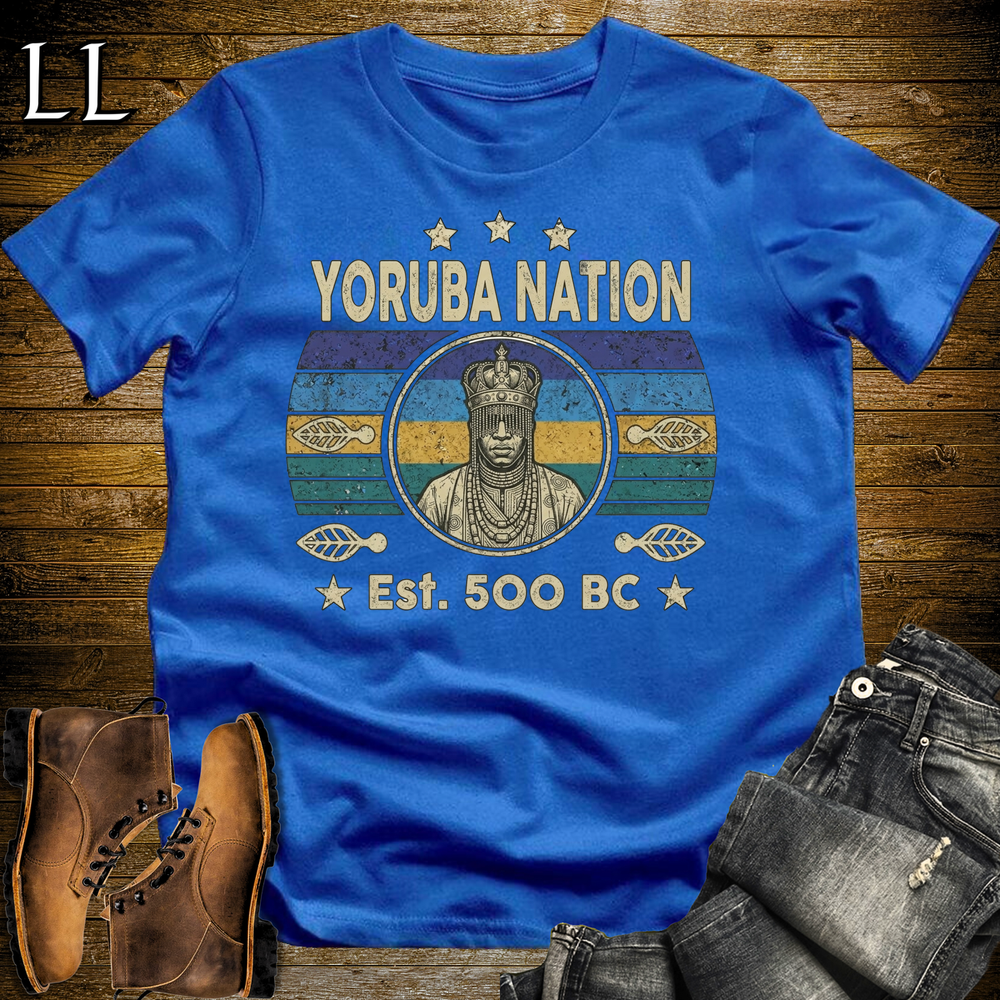 African Yoruba Nation Softstyle T Shirt Royal Blue | Yoruba Pride Heritage Tee