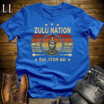 African Zulu Nation Softstyle T Shirt Royal Blue | Zulu Warrior Pride Tee