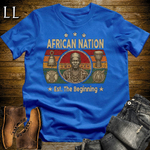 African Nation Softstyle T Shirt Royal Blue | African Pride Heritage Tee