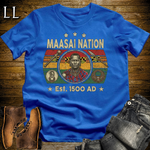 African Maasai Nation Softstyle T Shirt Royal Blue | Maasai Warrior Pride Tee