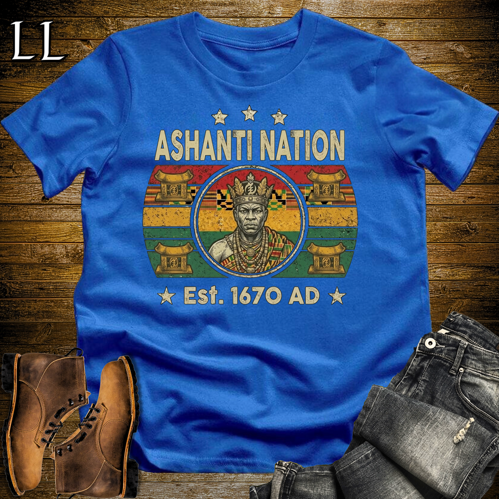 African Ashanti Nation Softstyle T Shirt Royal Blue | Ashanti Warrior Pride Tee