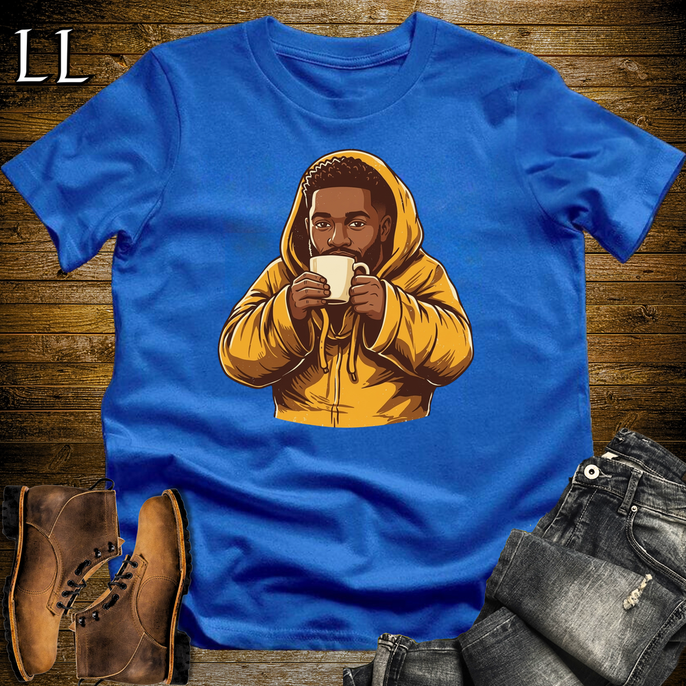 African Coffee Time T Shirt Royal Blue | Coffee Lover African Tee
