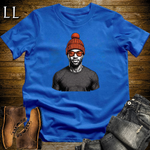 African Orange Beanie T Shirt Royal Blue | Cool African Tee