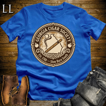 Georgia Cigar Society T Shirt Royal Blue | Cigar Lover Gift