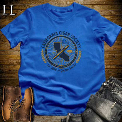 California Cigar Society Shirt Royal Blue | CA Cigar Lover Tee