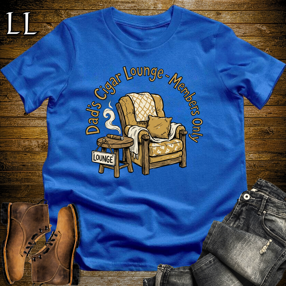 Dads Cigar Lounge Softstyle Tee Royal Blue | Cigar Lounge Dad Tee
