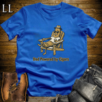 Dad Powered By Cigars Softstyle Tee Royal Blue | Funny Cigar Dad Tee